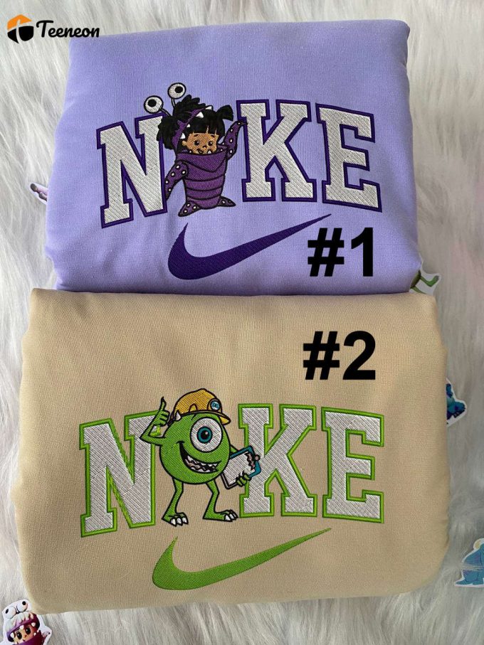 Mike Wazowski Monsters Disney Nike Embroidered Sweatshirts 1