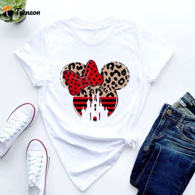 Disneyworld Minnie Castle Shirt: Animal Leopard Cheetah Print Disney Ear Shirt 1
