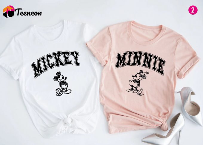 Minnie Mickey Matching Shirt: Perfect Couple Disney Tee For Disneyland Vacation - Great Couples Gift Idea! 1