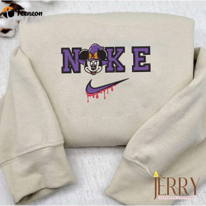 Minnie Mouse Disney Halloween Nike Embroidered Sweatshirt 1