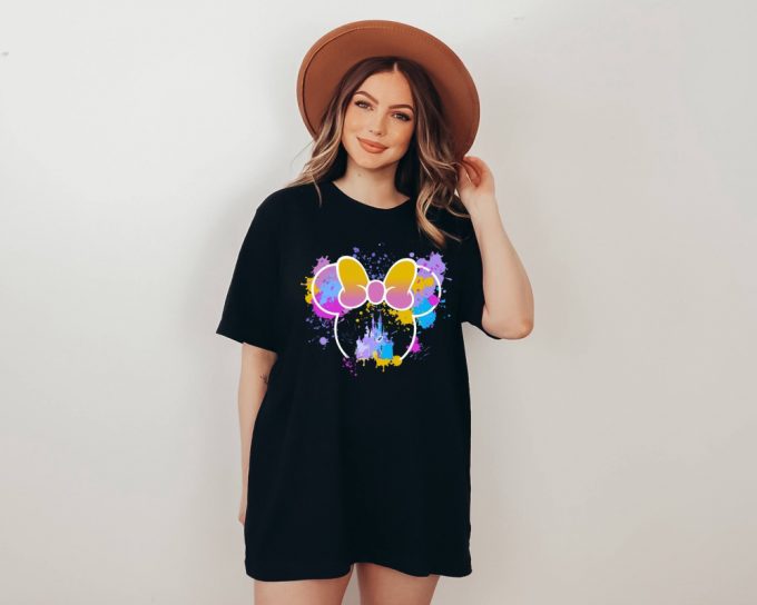 Minnie T-Shirt: Stylish Disneyworld Watercolor Shirt For Your Disney Trip Birthday Or Party - Perfect Disney Shirt With Minnie Mouse Design 2