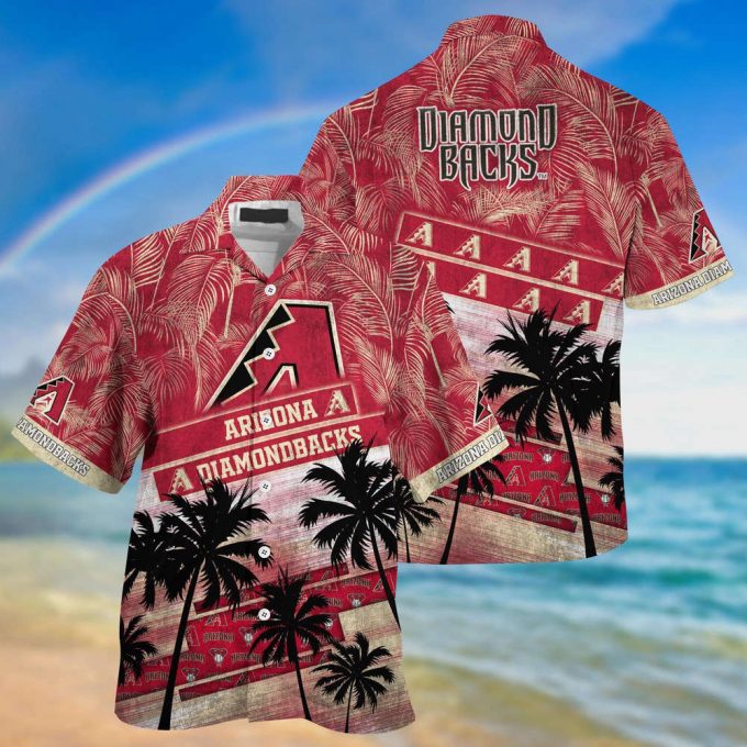 Mlb Arizona Diamondbacks Hawaiian Shirt Palm Tree Pattern For Fans Sports 2