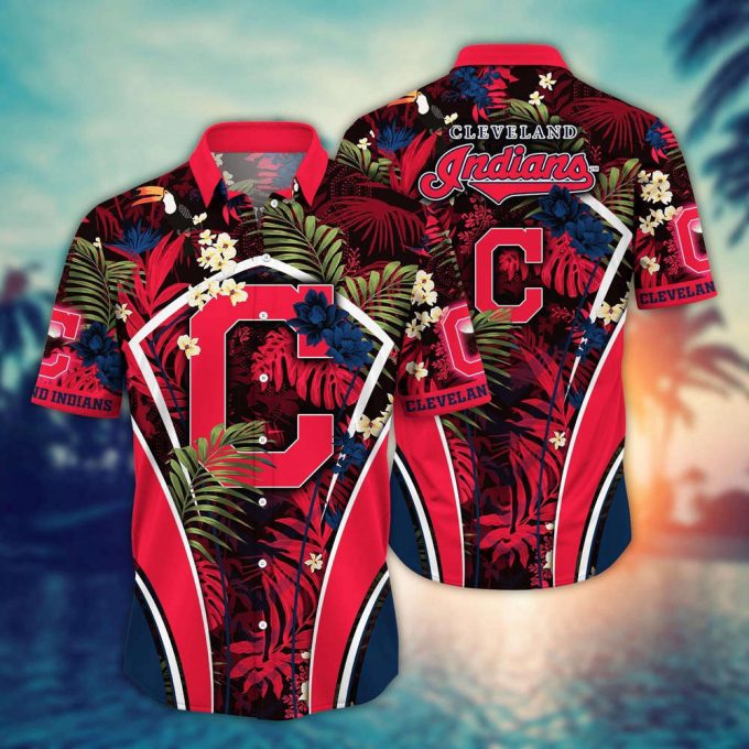 Mlb Cleveland Indians Hawaiian Shirt Flower Strike A Style Pose For Fans 2