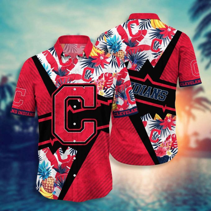 Mlb Cleveland Indians Hawaiian Shirt Flower Swing Into Sunset For Fans 2