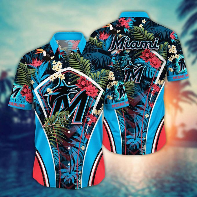 Mlb Miami Marlins Hawaiian Shirt Flower Strike A Style Pose For Fans 2