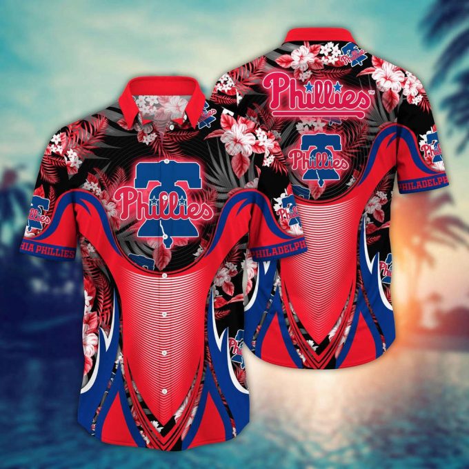 Mlb Philadelphia Phillies Hawaiian Shirt Flower Grandstand Glamour For Fans 2