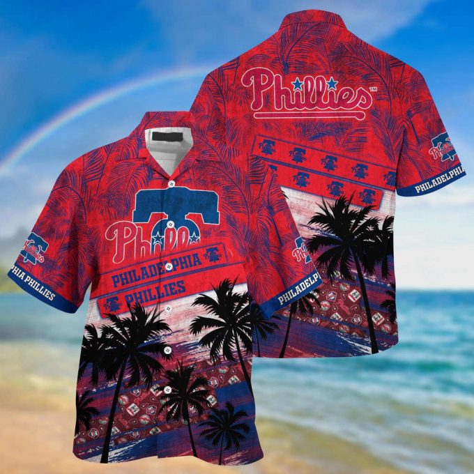 Mlb Philadelphia Phillies Hawaiian Shirt Palm Tree Pattern For Fans Sports 2