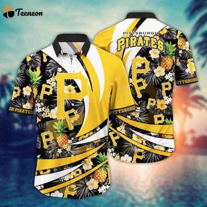 Mlb Pittsburgh Pirates Hawaiian Shirt Flower Bloom In Glory For Fans 1
