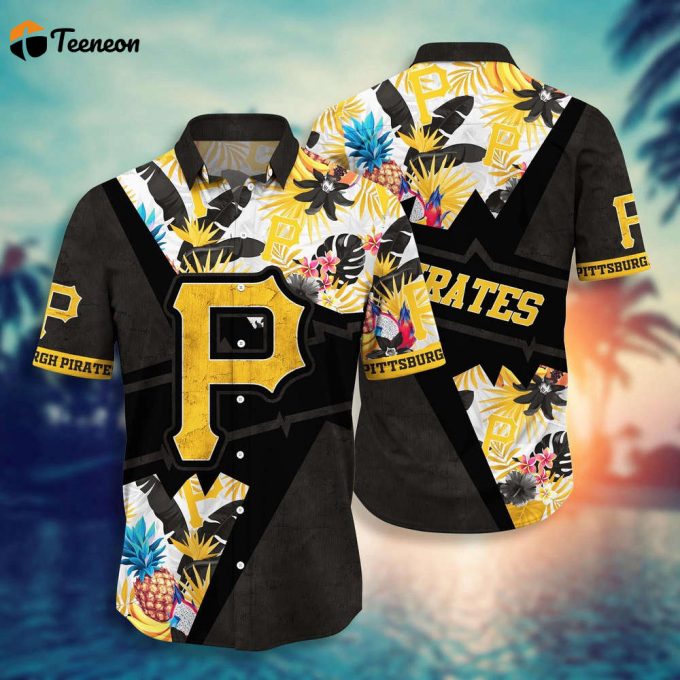 Mlb Pittsburgh Pirates Hawaiian Shirt Flower Swing Into Sunset For Fans 1