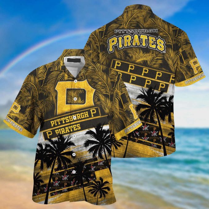 Mlb Pittsburgh Pirates Hawaiian Shirt Palm Tree Pattern For Fans Sports 2