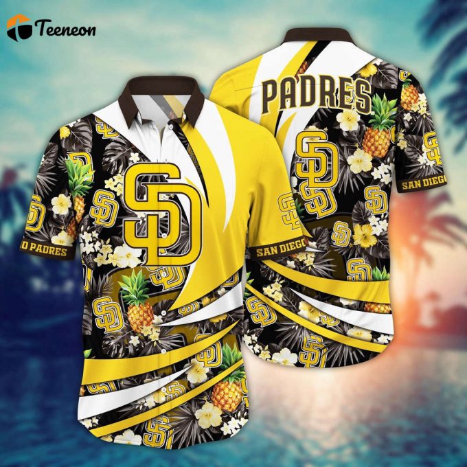 Mlb San Diego Padres Hawaiian Shirt Flower Bloom In Glory For Fans 1