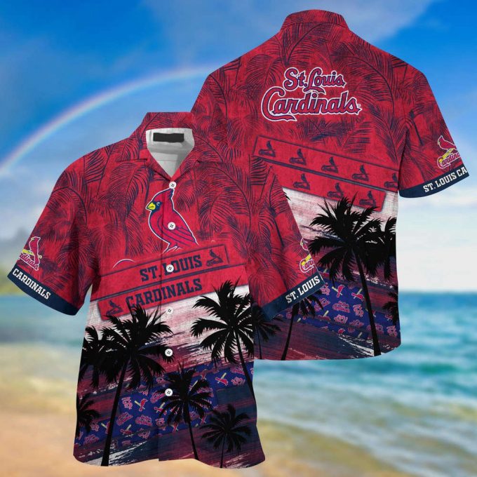 Mlb St. Louis Cardinals Hawaiian Shirt Palm Tree Pattern For Fans Sports 2
