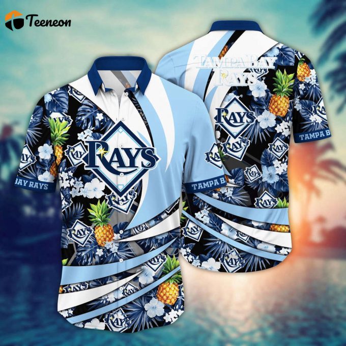 Mlb Tampa Bay Rays Hawaiian Shirt Flower Bloom In Glory For Fans 1
