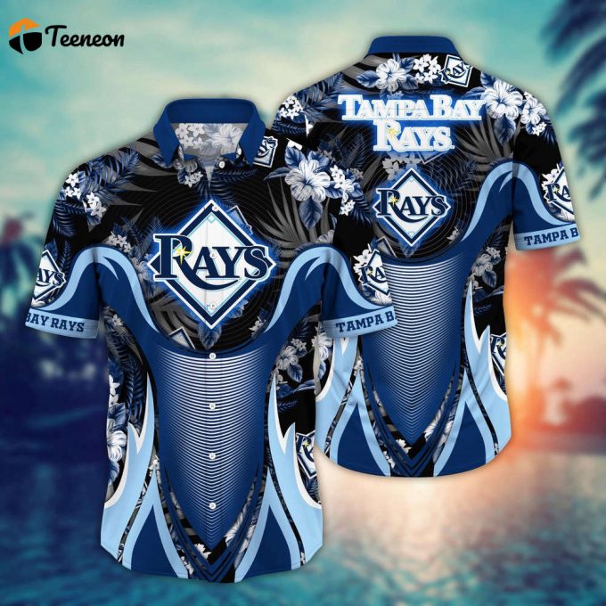 Mlb Tampa Bay Rays Hawaiian Shirt Flower Grandstand Glamour For Fans 1