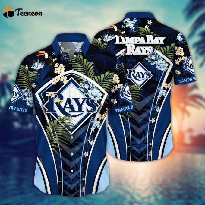 Mlb Tampa Bay Rays Hawaiian Shirt Flower Strike A Style Pose For Fans 1