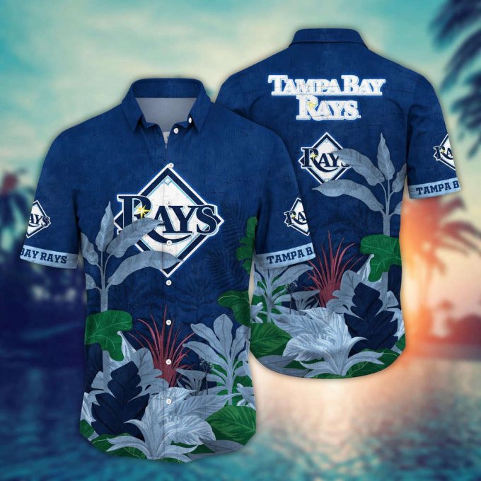 Mlb Tampa Bay Rays Hawaiian Shirt Flower Tropical Trees Pattern For Fans 2