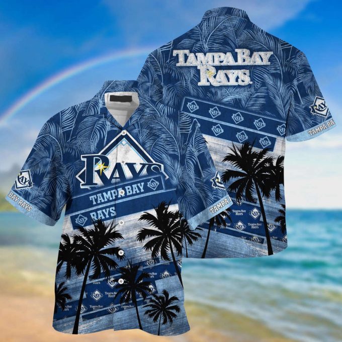 Mlb Tampa Bay Rays Hawaiian Shirt Palm Tree Pattern For Fans Sports 2