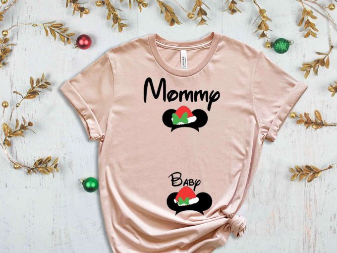 Mommy Baby Christmas Shirt, Disney Christmas Shirt, Mickey Ears Christmas Shirt, Mom And Baby Mickey Tshirt, Disney Christmas Vacation Shirt 3