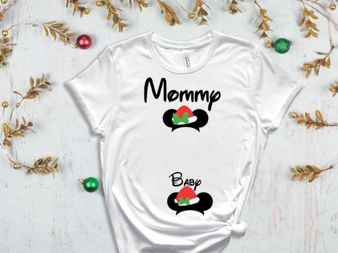 Mommy Baby Christmas Shirt, Disney Christmas Shirt, Mickey Ears Christmas Shirt, Mom And Baby Mickey Tshirt, Disney Christmas Vacation Shirt 4