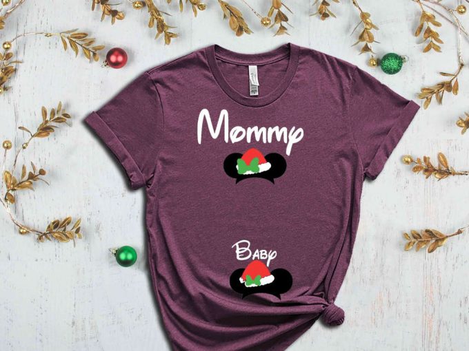 Mommy Baby Christmas Shirt, Disney Christmas Shirt, Mickey Ears Christmas Shirt, Mom And Baby Mickey Tshirt, Disney Christmas Vacation Shirt 5