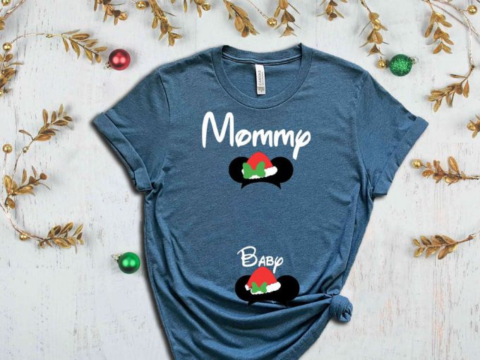 Mommy Baby Christmas Shirt, Disney Christmas Shirt, Mickey Ears Christmas Shirt, Mom And Baby Mickey Tshirt, Disney Christmas Vacation Shirt 6