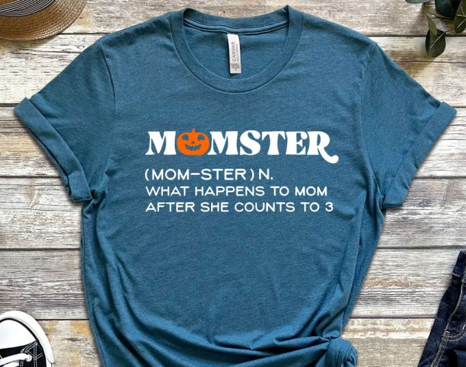 Momster Funny Mom Halloween Shirt, Fall T-Shirt, Cute Pumpkin Shirt, Womens Fall Shirt, Halloween Monster Costume Shirt, Halloween Party Tee 2