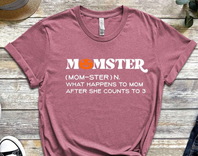 Momster Funny Mom Halloween Shirt, Fall T-Shirt, Cute Pumpkin Shirt, Womens Fall Shirt, Halloween Monster Costume Shirt, Halloween Party Tee 4