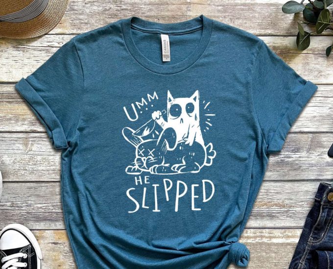 Murderer Cat Shirt, Accident Hirt, Killer Shirt, Murderer Shirt, Cat Shirt, Black Kitty Shirt, Slipped Shirt, Graphics Tee, Cat Design Shirt 4