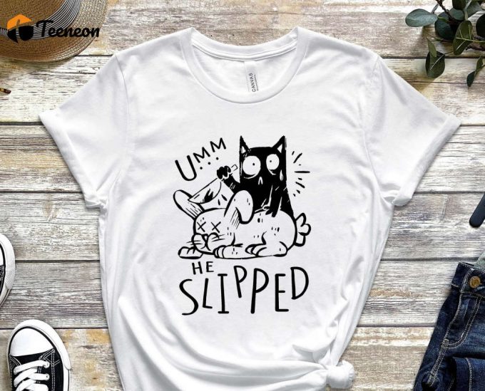 Murderer Cat Shirt, Accident Hirt, Killer Shirt, Murderer Shirt, Cat Shirt, Black Kitty Shirt, Slipped Shirt, Graphics Tee, Cat Design Shirt 1