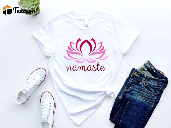 Namaste Lotus Shirt - Yoga Poses Meditation &Amp;Amp; Pilates Tee Funny Yogi Teacher Gift 1