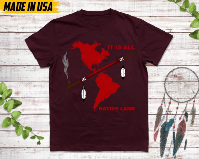 Native American Unisex T-Shirt, Native American Gift, Native American Pride Indigenous Shirt, It'S All Native Land 7