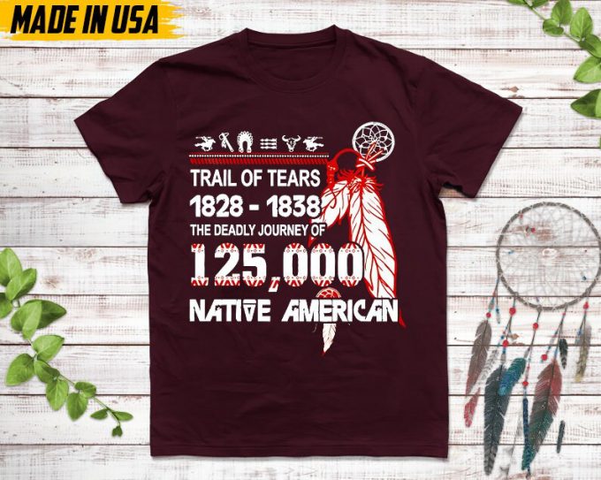 Native American Unisex T-Shirt, Native American Gift, Native American Pride Indigenous Shirt, Trail Of Tears 1828 - 1838 3