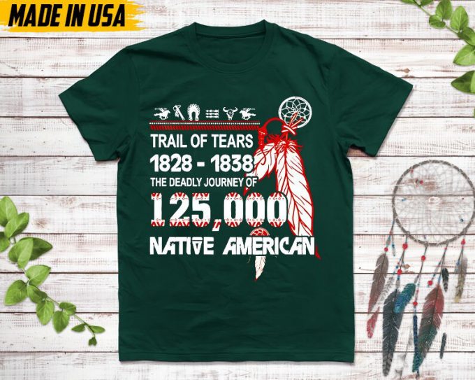 Native American Unisex T-Shirt, Native American Gift, Native American Pride Indigenous Shirt, Trail Of Tears 1828 - 1838 5