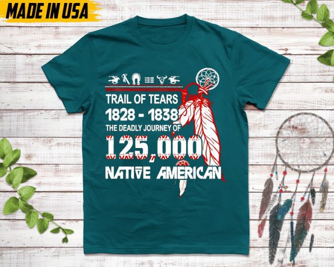 Native American Unisex T-Shirt, Native American Gift, Native American Pride Indigenous Shirt, Trail Of Tears 1828 - 1838 6