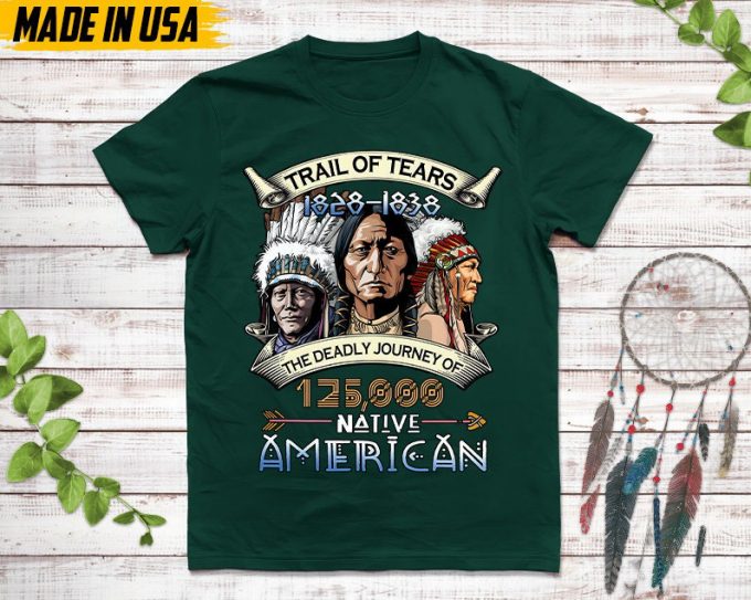 Native American Unisex T-Shirt, Native American Gift, Native American Pride Indigenous Shirt, Trail Of Tears 1828-1838 Native American Shirt 2