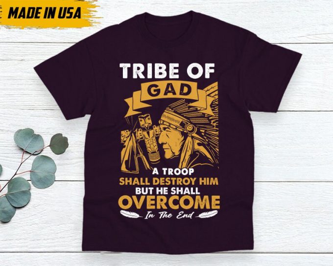 Native American Unisex T-Shirt, Native American Gift, Native American Pride Indigenous Shirt, Tribe Of Gad, He Shall Overcome In The End 5