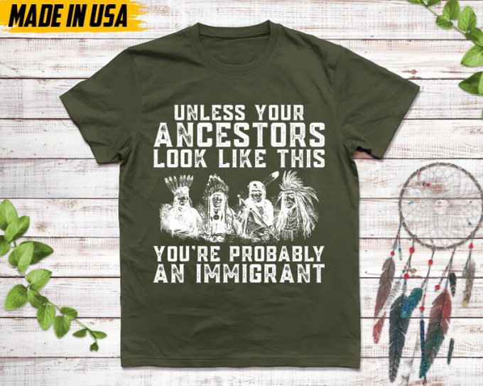 Native American Unisex T-Shirt, Native American Gift, Native American Pride Indigenous Shirt, Unless Your Ancestors Look Like This Shirt 3