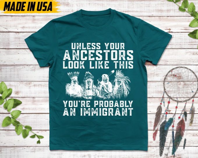 Native American Unisex T-Shirt, Native American Gift, Native American Pride Indigenous Shirt, Unless Your Ancestors Look Like This Shirt 6