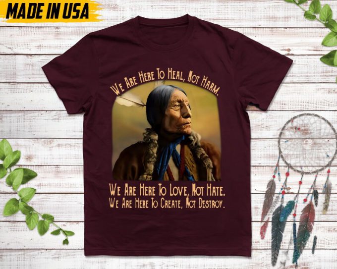 Native American Unisex T-Shirt, Native American Gift, Native American Pride Indigenous Shirt, We Are Here To Heal Not Harm Heritage Gift 2