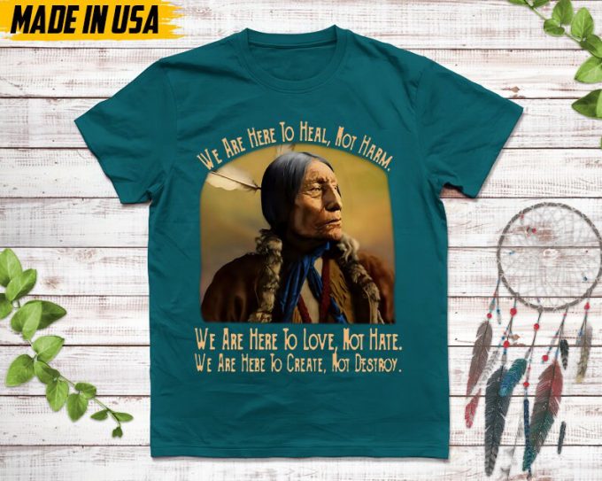 Native American Unisex T-Shirt, Native American Gift, Native American Pride Indigenous Shirt, We Are Here To Heal Not Harm Heritage Gift 3