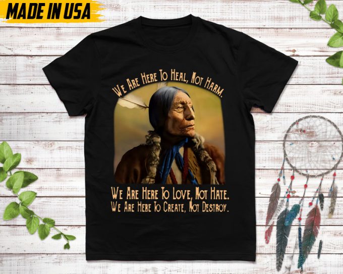 Native American Unisex T-Shirt, Native American Gift, Native American Pride Indigenous Shirt, We Are Here To Heal Not Harm Heritage Gift 4