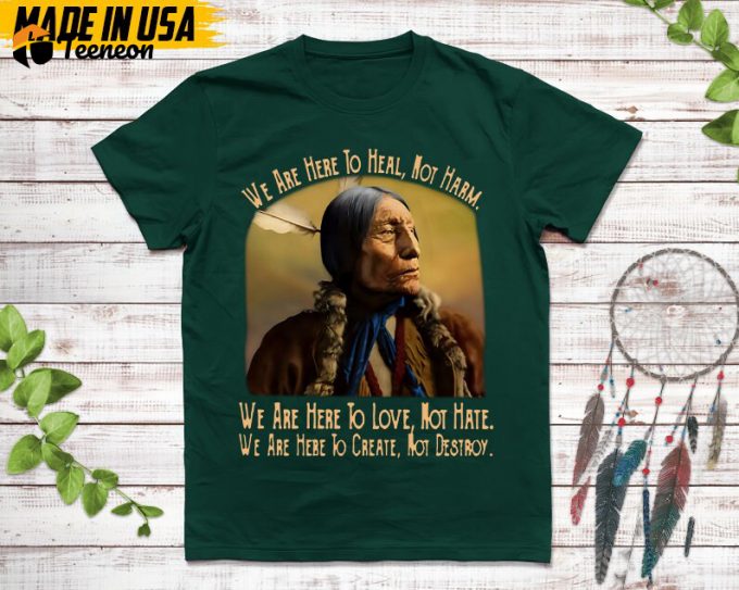 Native American Unisex T-Shirt, Native American Gift, Native American Pride Indigenous Shirt, We Are Here To Heal Not Harm Heritage Gift 1