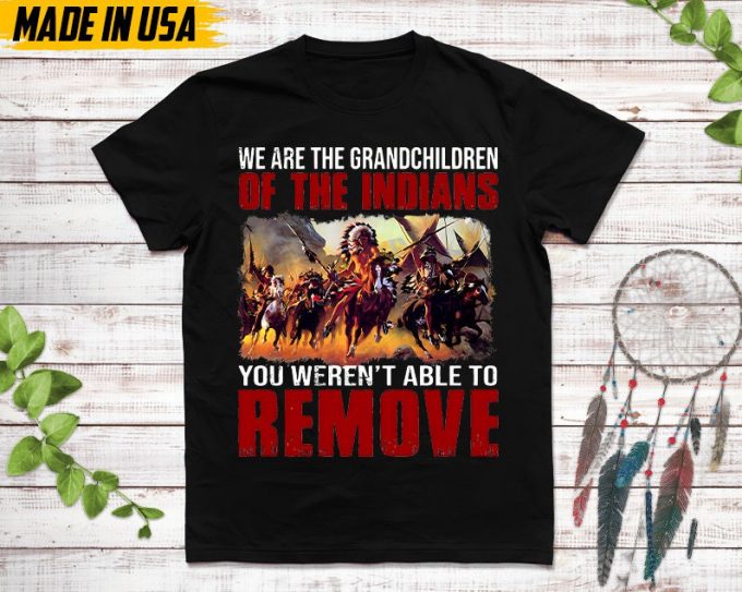 Native American Unisex T-Shirt, Native American Gift, Native American Pride Indigenous Shirt, We Are The Grandchildren Of The Indians 2