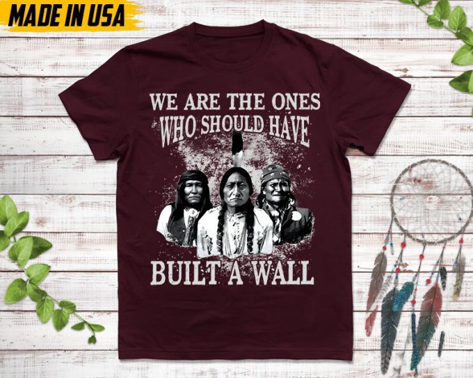 Native American Unisex T-Shirt, Native American Gift, Native American Pride Indigenous Shirt, We Are The Ones Who Should Have Built A Wall 3