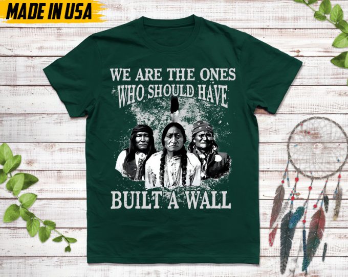 Native American Unisex T-Shirt, Native American Gift, Native American Pride Indigenous Shirt, We Are The Ones Who Should Have Built A Wall 6