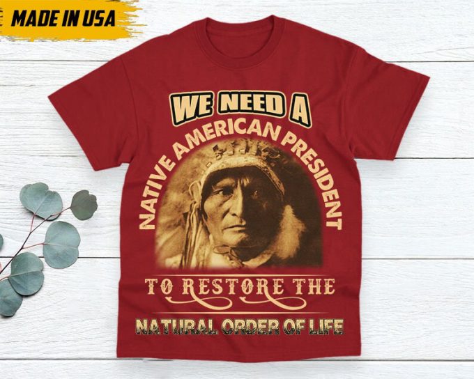 Native American Unisex T-Shirt, Native American Gift, Native American Pride Indigenous Shirt, We Need A Native American President 6