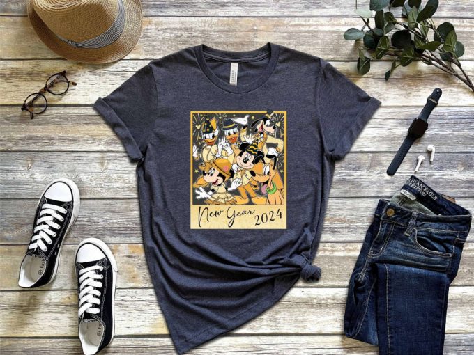 New Year 2024 T-Shirt, Retro Christmas Shirt, Mickey Mouse Shirt, Cartoon Shirt, Donald Duck Shirt, Goofy Shirt, Mickey And Friends Shirt 2