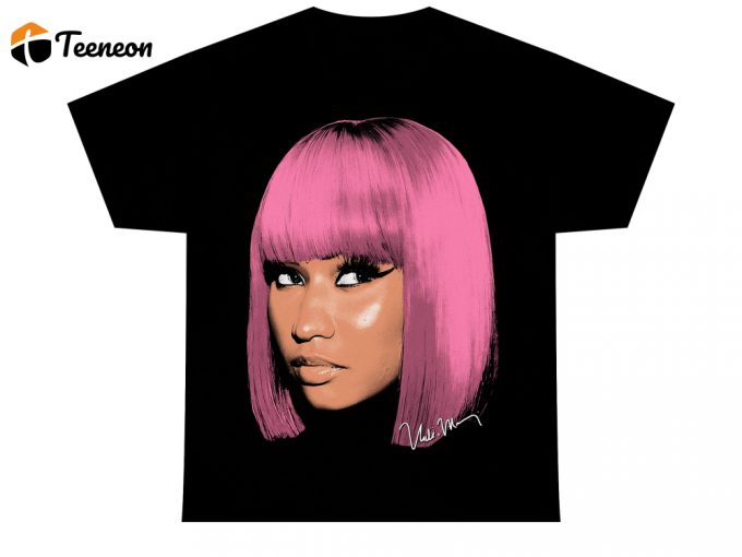 Nicki Minaj T-Shirt | Rare Queen Of Rap Tee Album Cover Art | Lil Wayne Drake Young Money Cardi B Doja Cat Graphic Collectible 1