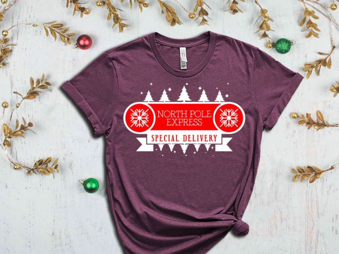 North Pole Express T-Shirt, North Pole Shirt, Christmas Vacation Shirt, Gift For Christmas, Christmas Spirit, Special Delivery Shirt 4