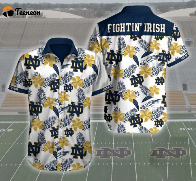 Notre Dame Fighting Irish Hawaii Shirt, Best Gift For Men And Women 1